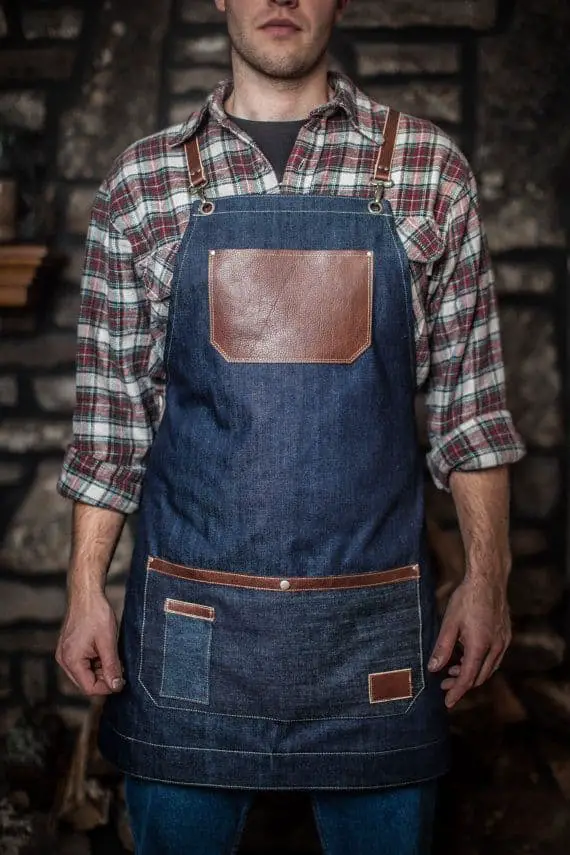 Heavy denim aprons welding