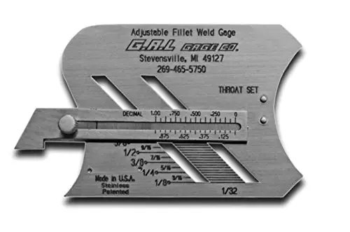 Adjustable fillet weld gauge
