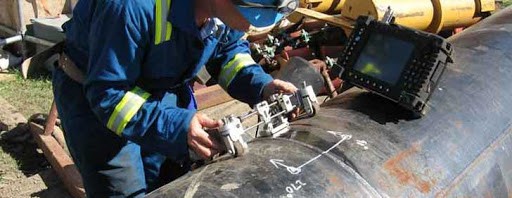Pipe welding testing through ultra-sonic inspection